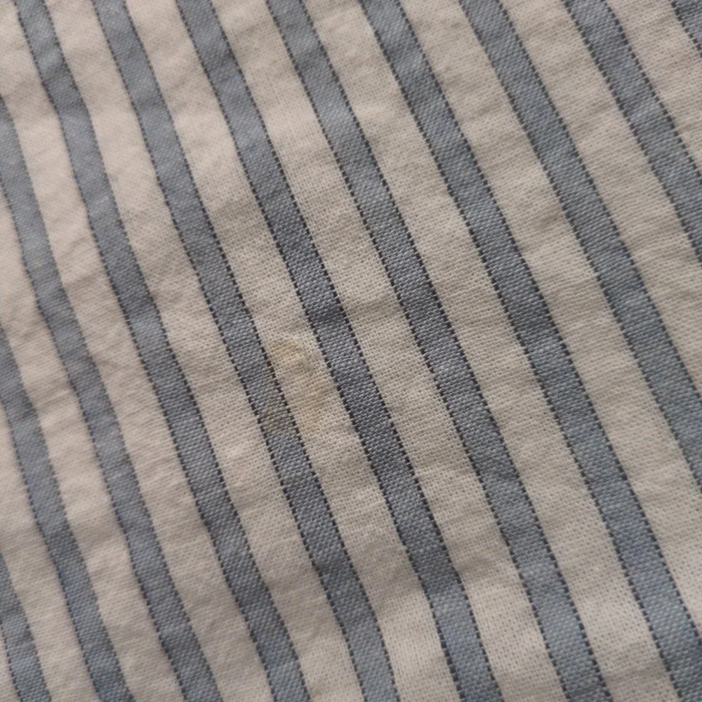 Pottery Barn Striped Linen-Cotton Euro Sham Blue White Ticking 26